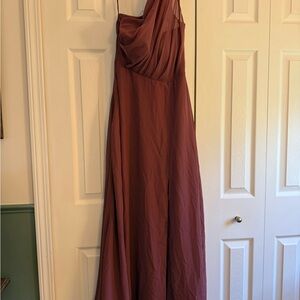 Birdy Grey One Shoulder Dress in Mauve